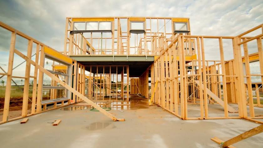 A house in remodeling phase