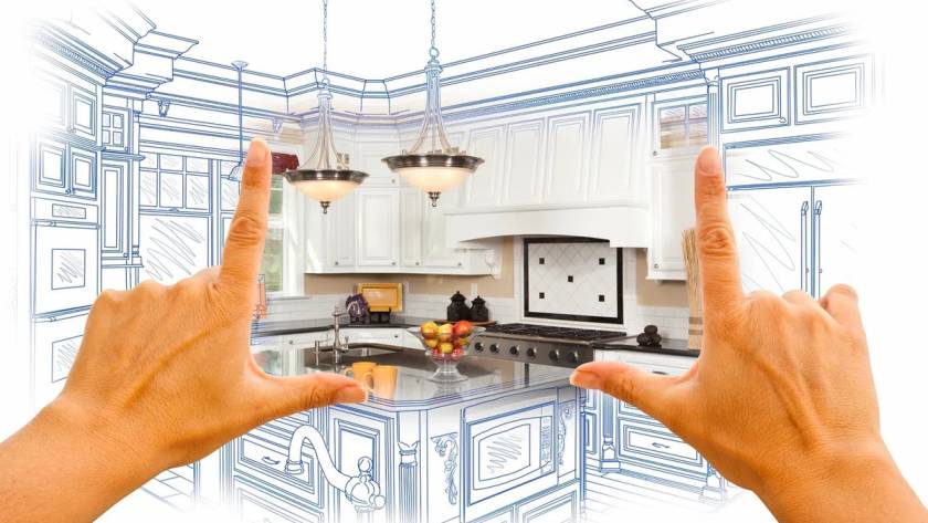 A person picturing the kitchen remodeling design idea