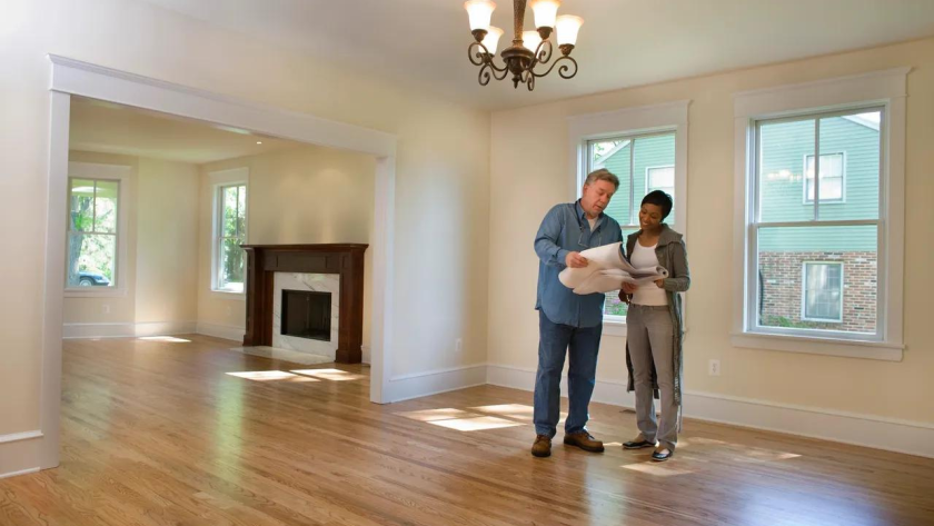 Homeowner and Contractor Meeting in Home