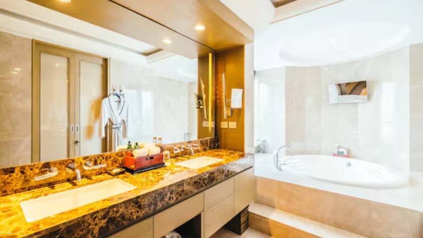 A stunning bathroom was created after the remodel project